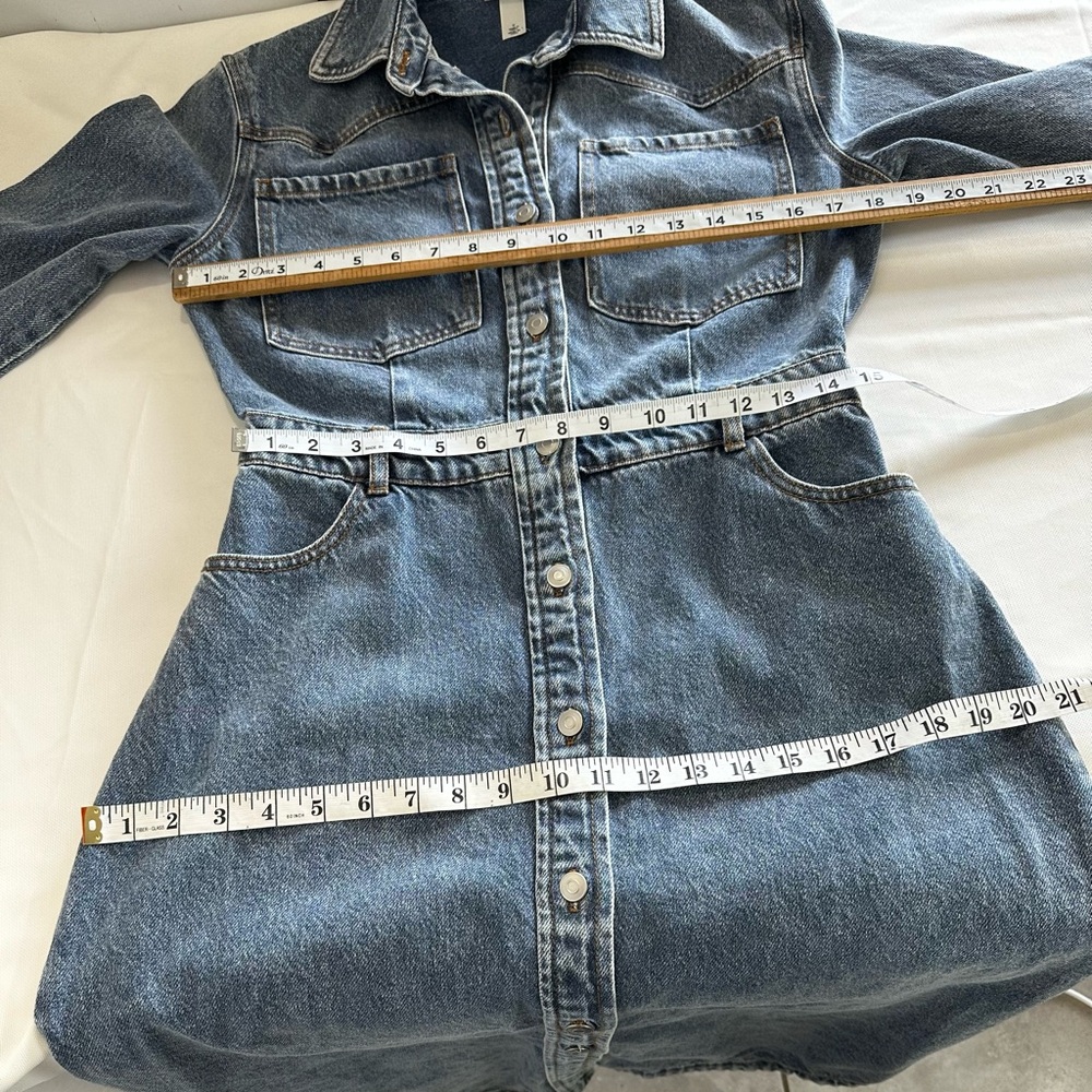 Future Collective Denim Shirt Dress – Western Minimal, women’s Sz6 - Picture 12 of 12